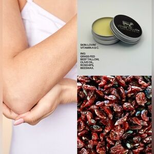 Rose Hips Tallow Skin Balm | Organic Holistic Skin Care Aging Skin Dark Spots